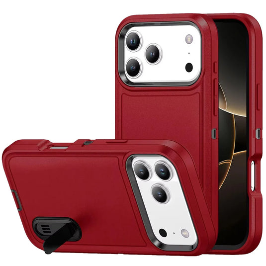 For iPhone 17 Pro PEAK 3in1 Toughest Hybrid with Stand Cover Case - Black/Red