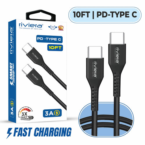 Premium Package - 10FT Fast Charging Cable [Type C - Type C (PD)] - Black (48)