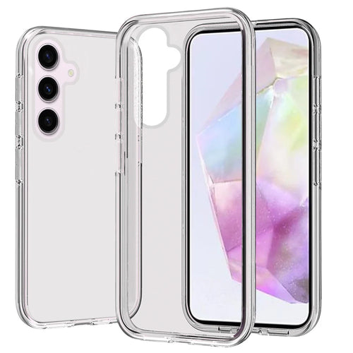 For Samsung Galaxy A36 Sturdy Ultra Thick 3mm Transparent Hybrid Case Cover - Clear