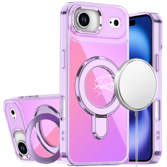 For iPhone 17 Air CHROME HQ Rotational Magnetic Ring Hybrid - Light Purple