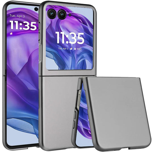 For Motorola Razr+ Plus 2024 Flip Snap On Premium Matte Finish Case Cover - Gray