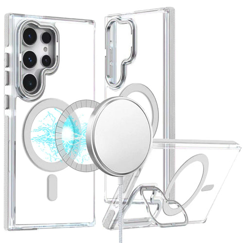 For Samsung s25 Ultra MagSonic Camera Bracket Stand Magnetic Ring Circle Hybrid - White