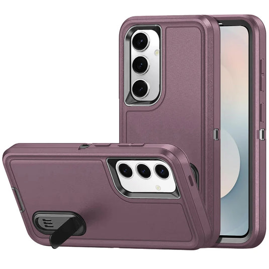 For Samsung s25 FE PEAK 3in1 Toughest Hybrid with Stand Cover Case - Burgundy/Black