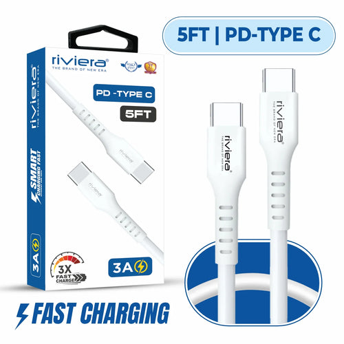 Premium Package - 5FT Fast Charging Cable [Type C - Type C (PD)] - White (41)