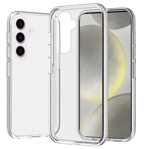 For Samsung s25/s24 Sturdy Ultra Thick 3mm Transparent Hybrid Case Cover - Clear