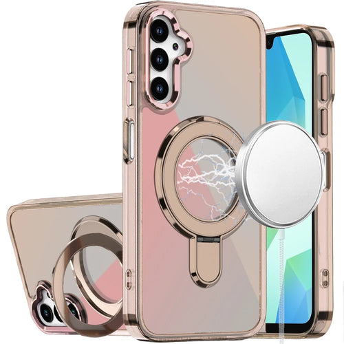 For Samsung A16 5G CHROME HQ Rotational Magnetic Ring Hybrid - Desert Titanium