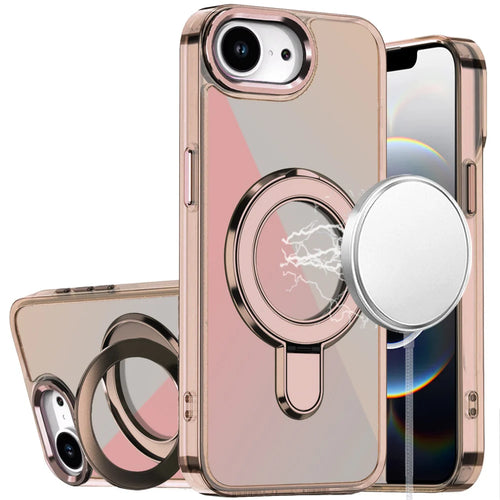 For iPhone 16E (E edition) / SE4 (2025) CHROME HQ Rotational Magnetic Ring Hybrid - Desert Titanium