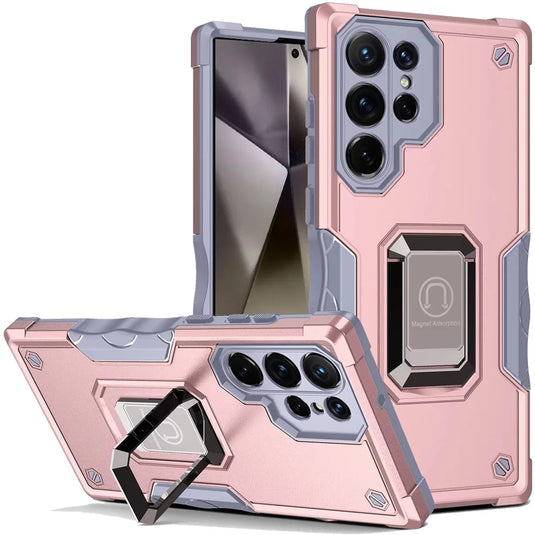 For Samsung s25 Ultra OPTIMUM Magnetic Ring Stand Hybrid Case Cover - Rose Gold