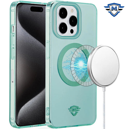 For iPhone 15 Pro Max METKASE (Magnetic) Premium Recycled Eco-Friendly GRS IMD Case - Matte Green
