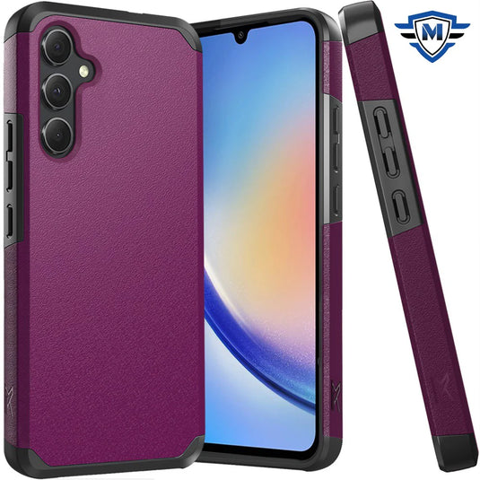 For Samsung A35 5g METKASE (Original Series) Tough Strong Shockproof Hybrid in Slide-Out Package - Dark Purple