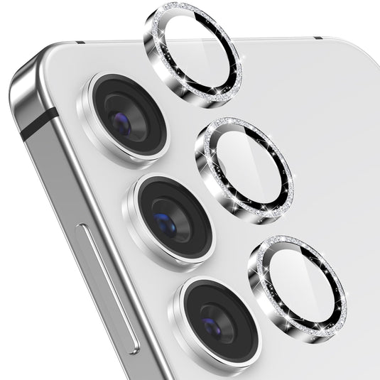 ZZEN Eagle GLITTER Camera Lens Protector For Galaxy S24 Ultra - Silver