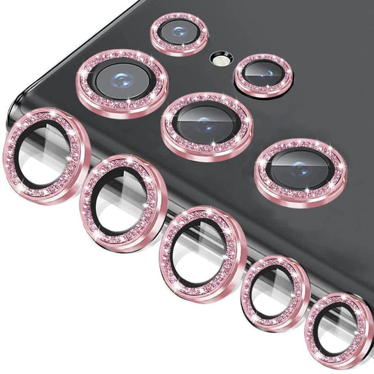 ZZEN Eagle GLITTER Camera Lens Protector For Galaxy S24 Plus - Rose Gold