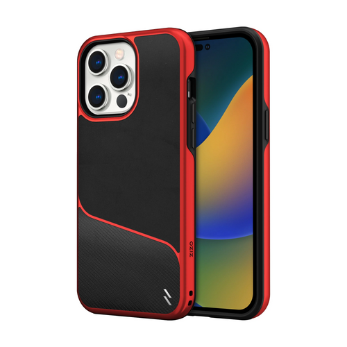 ZIZO DIVISION Series iPhone 14 Pro Max (6.7) Case - Black & Red iPhone 14 Pro Max (6.7) Black & Red