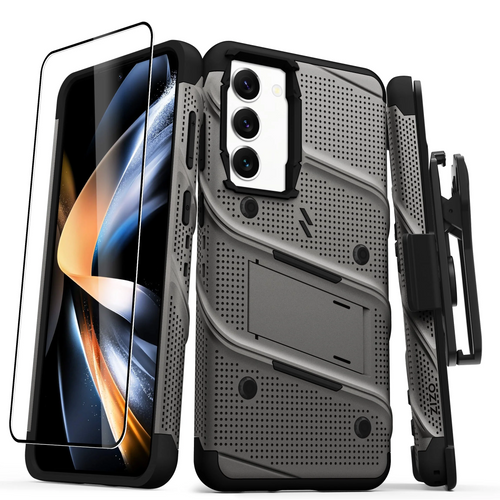 ZIZO BOLT Bundle Galaxy S23 Plus Case with Tempered Glass - Gun Metal Gray Galaxy S23 Plus Gun Metal Gray & Black