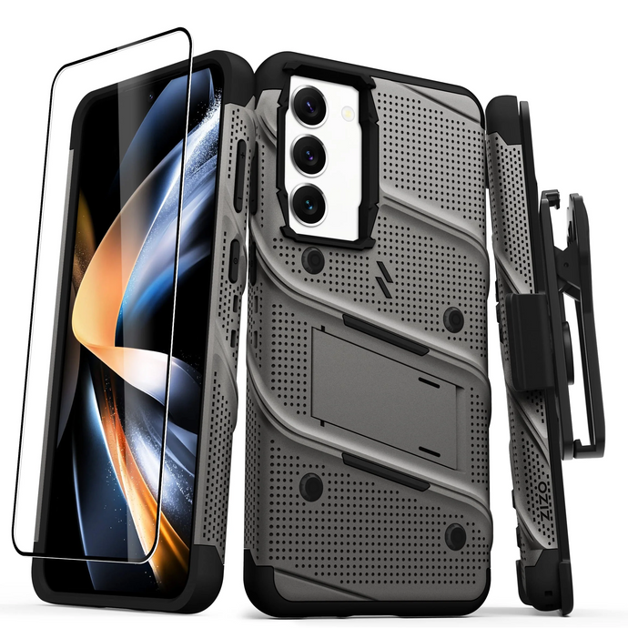 ZIZO BOLT Bundle Galaxy S23 Plus Case with Tempered Glass - Gun Metal Gray Galaxy S23 Plus Gun Metal Gray & Black