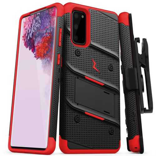 ZIZO BOLT Series Galaxy S20 Case - Black & Red (No Glass) Galaxy S20 Black & Red