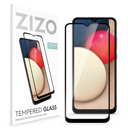 ZIZO TEMPERED GLASS Screen Protector for Galaxy A02s - Black Galaxy A02s Black