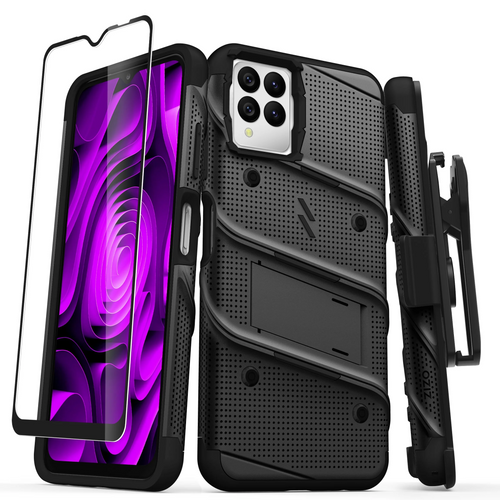 ZIZO BOLT Bundle T-Mobile REVVL 6 Pro 5G Case with Tempered Glass - Black REVVL 6 Pro 5G Black & Black