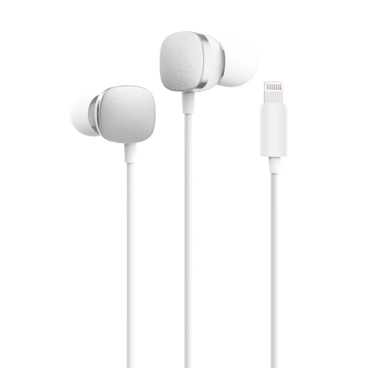 ZIZO Wired Lightning Headphones MFI - White Universal White