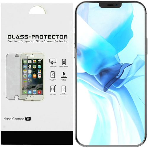 For iPhone 12 & iPhone 12 Pro (Open Camera Hole) Tempered Glass Bulk Cardboard Package / 12 Pro (Open Camera Punch) - Clear