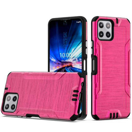 For Celero 5G Plus (2023) Strong Tough Metallic Design Hybrid - Hot Pink Celero 5G Plus (2023) Hotpink