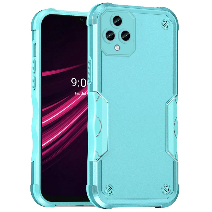 For Revvl 6 5G Exquisite Tough Shockproof Hybrid Case Cover - Teal Revvl 6 5G Teal