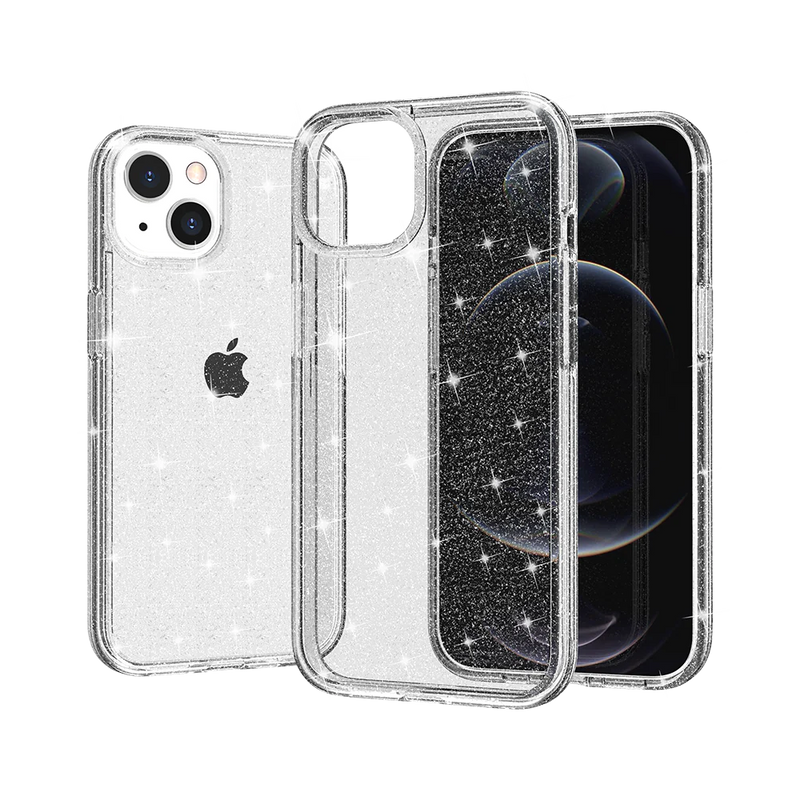 Load image into Gallery viewer, For Apple iPhone 11 (XI6.1) Glitter Ultra Thick 3mm Transparent Hybrid Case Cover - Clear Apple iPhone 11 6.1in Clear
