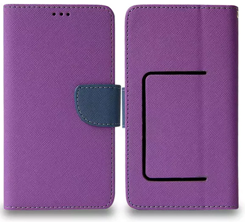 Universal Leather Flip Wallet for XXXXL (6.5) - Purple XXXXL (6.5) Purple